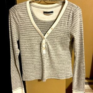 Abercrombie.  Size medium.  V-neck Henley.  Good used condition.